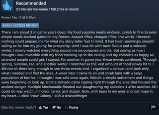 Illustration for article titled Rimworld, As Told By Steam Reviews